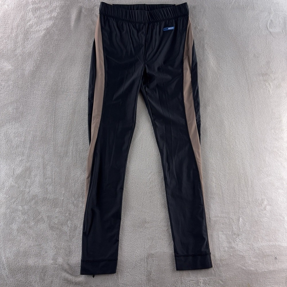 Ganni Appliqud Striped Leggings Womens Size 42 Black Brown Stretch‎ Pull On